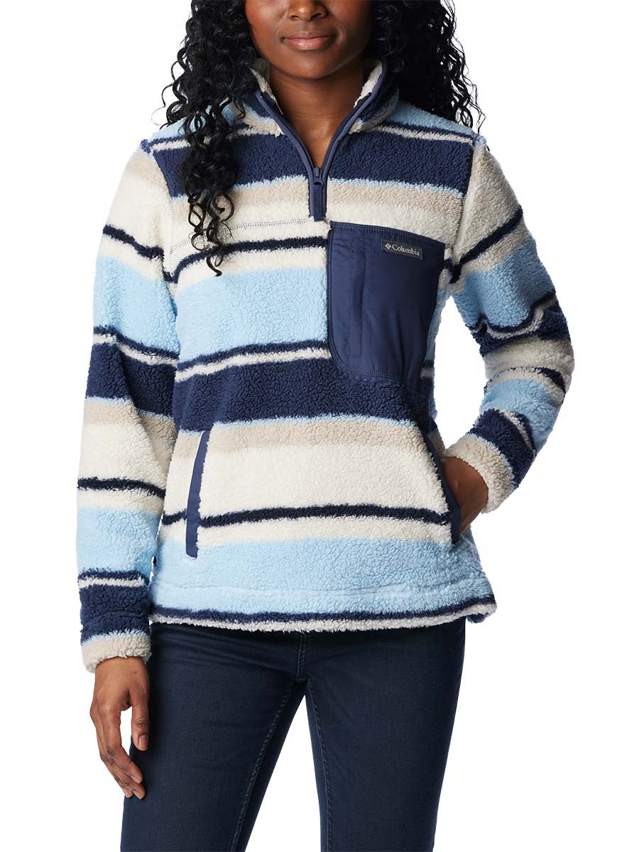 Columbia lodge sherpa discount pullover fleece in pin