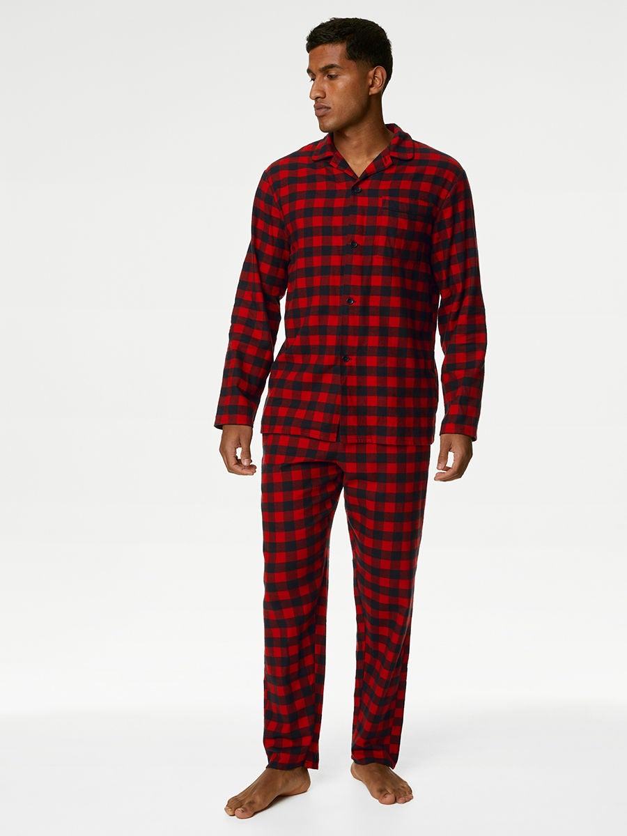 e Tax 20.0 OFF on Marks Spencer Men Pyjamas Printed Checked