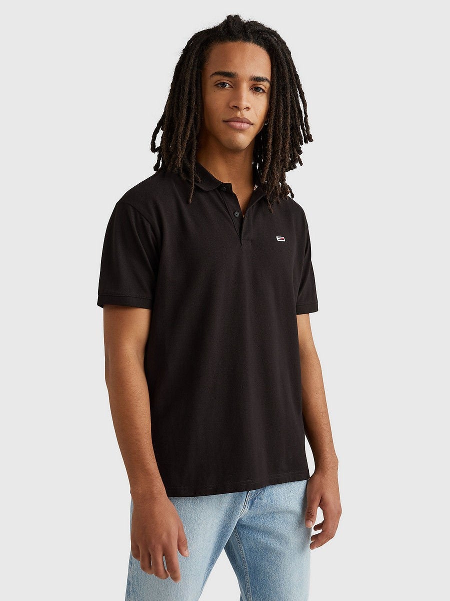 50.0% OFF on TOMMY HILFIGER BLACK BACK GRAPHIC RELAXED FIT POLO