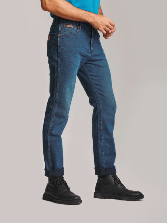 32.97% OFF on Jeans Collection WRANGLER Slim Men\'s Mid Texas Biker Look Denim Fit