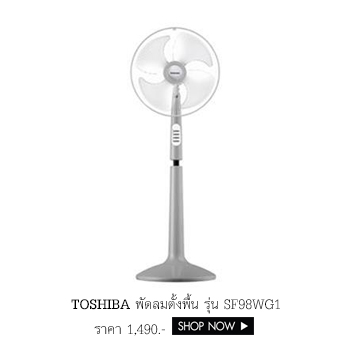 TOSHIBA พัดลมตั้งพื้น รุ่น SF98WG1 ขนาด 16 นิ้ว สีเทา