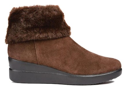 Fleece-Lined Boots GEOX BROWN STARDUST