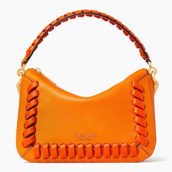 KATE SPADE NEW YORK Crush Whipstitched Medium Crossbody Orange