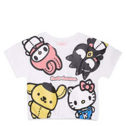 SANRIO เสื้อยืดแขนสั้นเด็กหญิง Mix Character WHITE