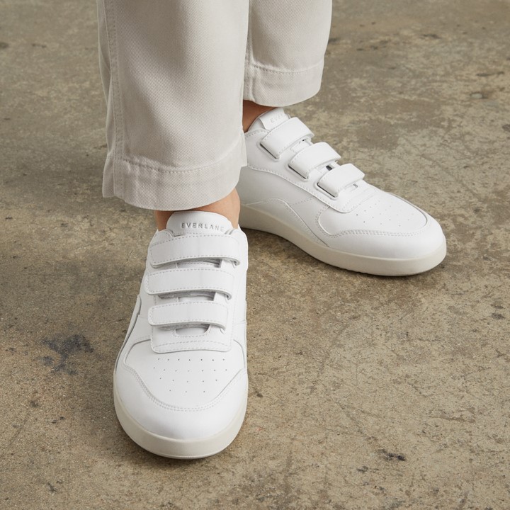 white sneaker for women 14 - Everlane The Re-Leather Velcro Court