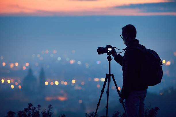 camera stand in night